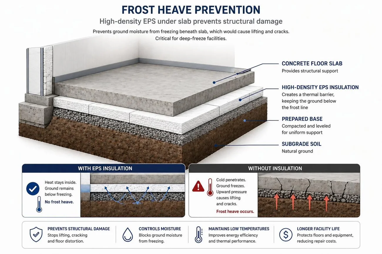 Under-floor frost heave protection, TKG